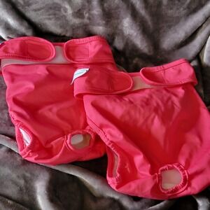 Paw Inspired Reusable Dog Diapers Female Large Pink Excellent Washable 2pk